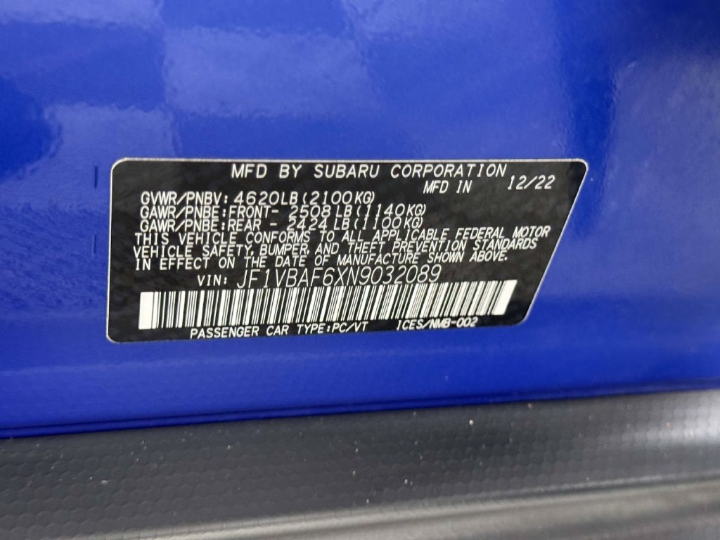 2022 Subaru WRX Premium