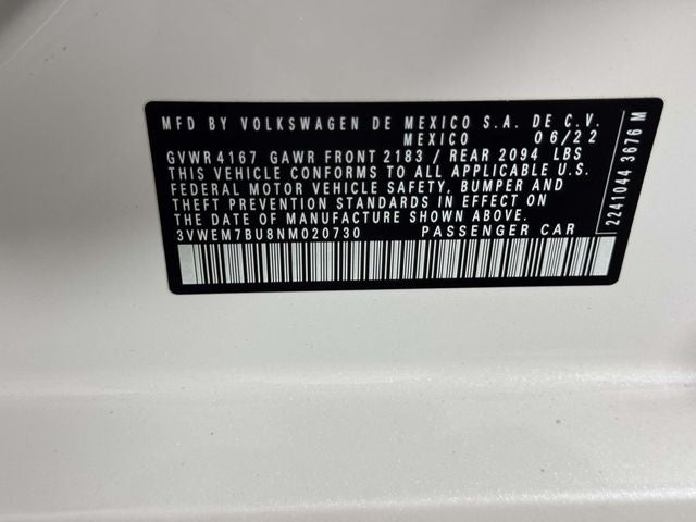 2022 Volkswagen Jetta 1.5T SE