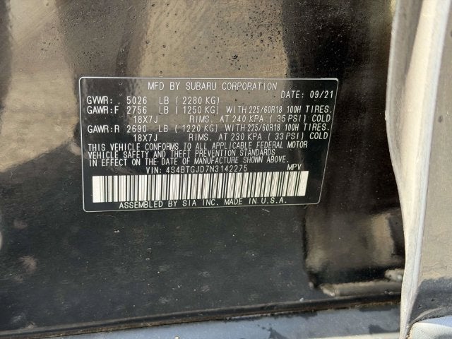 2022 Subaru Outback Onyx Edition XT
