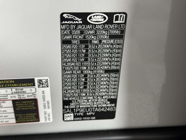 2026 Land Rover Range Rover Sport SE