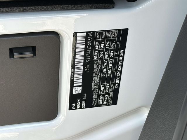 2026 Mercedes-Benz Sprinter 2500 Cargo 170 WB High Roof