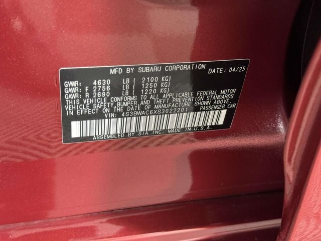 2025 Subaru Legacy Premium