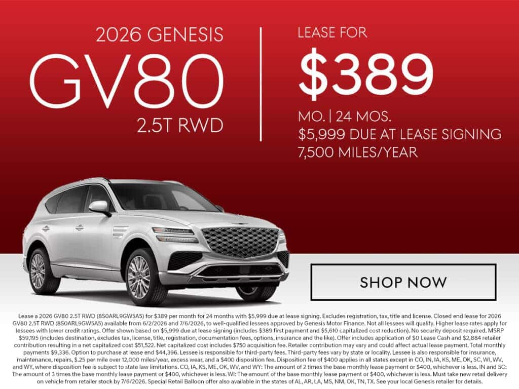 2026 GENESIS GV80
2.5T RWD