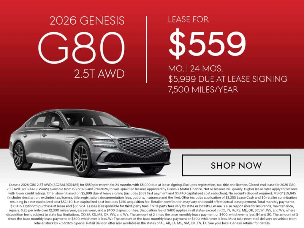 2026 GENESIS
G80
2.5T AWD