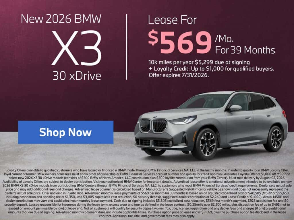 New 2026 BMW
X3
30 xDrive