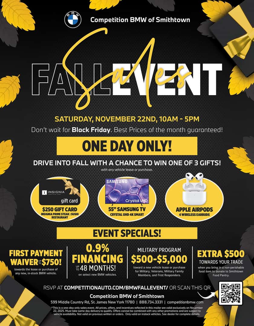 BMW Fall Sales Event Flyer