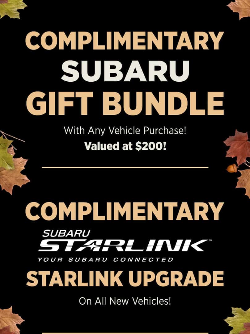 Complimentary Subaru Gift Bundle